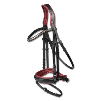 Uzdečka Waldhausen X-line, Cob - Černá - Červená