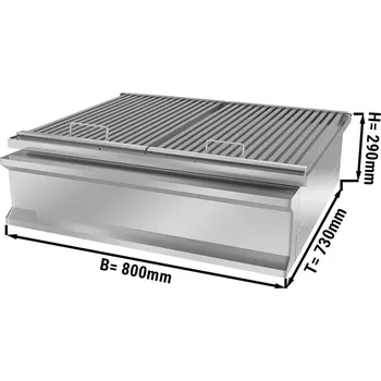 Kuchyňský gril G.Gastro Gril na dřevěné uhlí - 0,8 m
