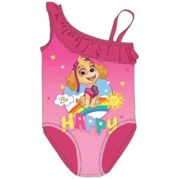Dívčí plavky SpinMaster - Dívčí jednodílné plavky Tlapková patrola Paw Patrol - Skye - tm. růžové 98 - 104