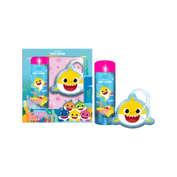 Sprchový gel Baby Shark koupelová sada houba + sprchový gel 250 ml