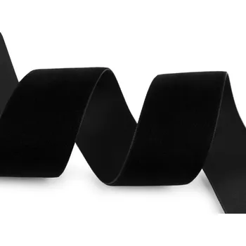 Stuha Sametová stuha šíře 40 mm 2 černá