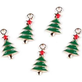 Přívěsek Přívěsek vánoční stromeček 1 zelená hvězda