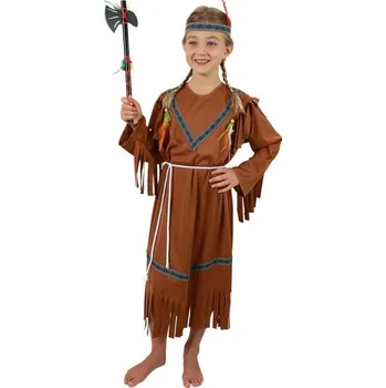Karnevalový kostým Kostým indiánka, s čelenkou a peřím