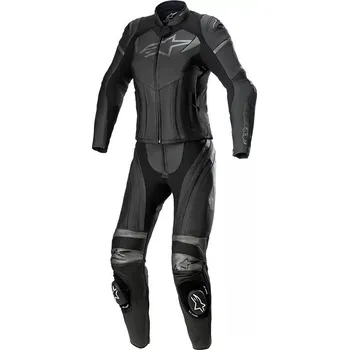 Moto kombinéza ALPINESTARS kombinéza STELLA GP PLUS 2-dílná dámská black/metallic grey - 44