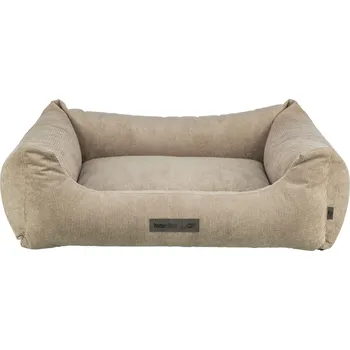 Pelíšek pro psa Pelech MATTEO 80 x 60 cm, obdélníkový s polštářovým okrajem, manšestr, písková