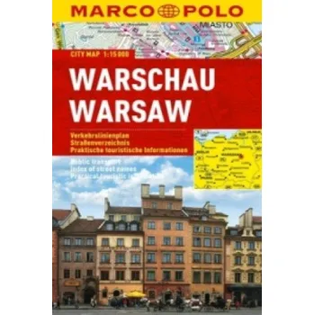 MARCO POLO Cityplan Warschau 1:15 000. Warsaw. Warszawa: Verkehrslinienplan, Straßenverzeichnis, Praktische touristische Informationen – neuvedený autor (DE)