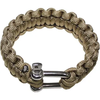 Vybavení pro přežití MFH náramek PARACORD kov.přezka COYOTE