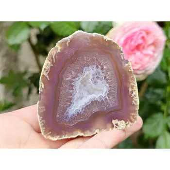 Přírodní kámen Achátová geoda s dutinkou 169g Brazílie