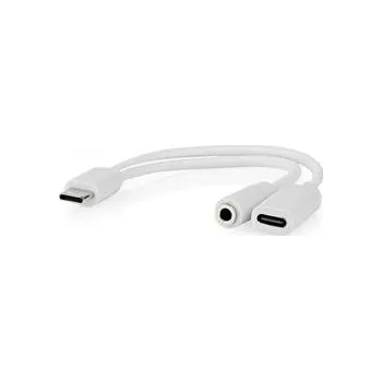 Stavebniny Nedis - USB-C Adaptér| | USB-C™ Zástrčka | USB-C™ Zásuvka / 3,5 mm Zásuvka | 0.10 m | Kulatý | Poniklované CCGB64922WT01