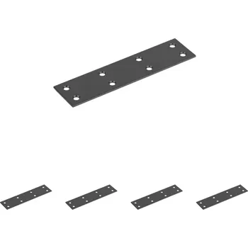 Nábytkové kování Walteco Spojovací plech 120x30mm, černý Množství: 5 ks