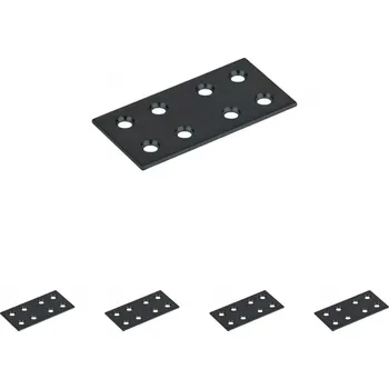 Nábytkové kování Walteco Spojovací plech 60x30mm, černý Množství: 5 ks
