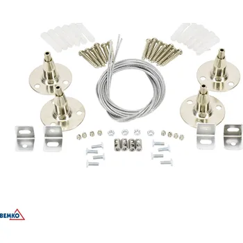 Příslušenství pro svítidlo Bemko Montážní sada pro zavěšení LED panelů - komplet s lanky 1000mm