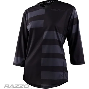 cyklistický dres Dámský dres na kolo TroyLeeDesigns Womens Mischief Jersey Split Stripe Black L