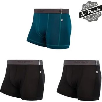 Boxerky boxerky SENSOR COOLMAX TECH 3 pack černé (boxerky SENSOR COOLMAX TECH 3 pack černé)