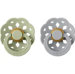 BIBS Boheme dudlík z přírodního kaučuku 2ks Sage/Cloud - velikost 1 (0-6m.)