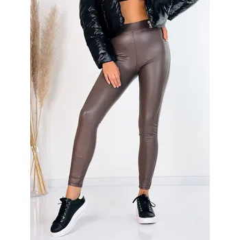 Dámské legíny Pohodlné dámské hnědé legíny , VELIKOST S