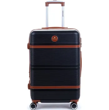 Velký cestovní kufr na kolečkách s expandérem ABS 100 l Worldline 629 černá