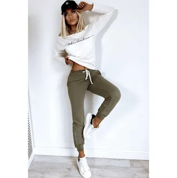 Dámská tepláková souprava VSB11 zelená oliva, VELIKOST L/XL