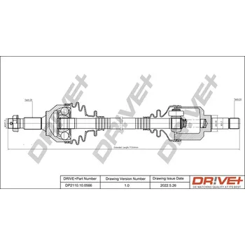 Poloosa kola Hnací hřídel Dr!ve+ DP2110.10.0586