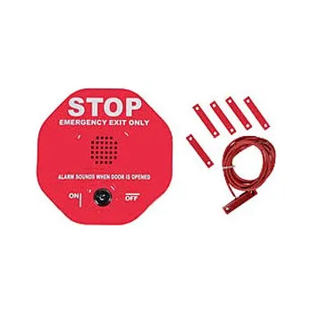 Elektronický prvek signalizující neoprávněné otevření 2křídlých dveří nouzového východu