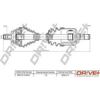 Poloosa kola Hnací hřídel Dr!ve+ DP2110.10.0873