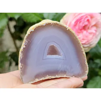 Přírodní kámen Achátová geoda s dutinkou 254g Brazílie