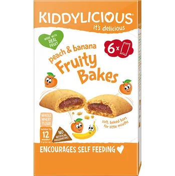 Kiddylicious Ovocné koláčky broskvovo-banánové, 6x22g