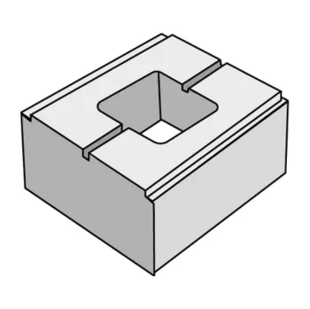 Zahradní obrubník Tvarovka průběžná 1/2 Presbeton LINE BLOCK LB 30/30/PL-PR hladká corten