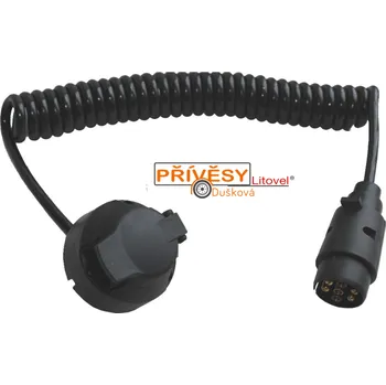 Prodlužovací kabel Spirálový prodlužovací kabel 12V 7-pól. vidlice a 7-pól. zásuvka