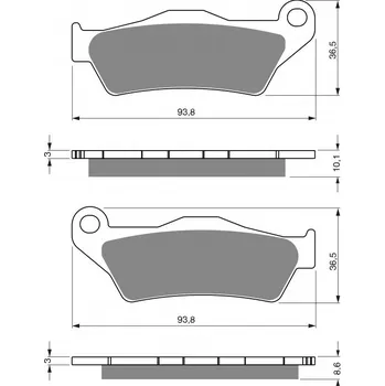 Brzdová destička Brzdové destičky GOLDFREN 292 S3