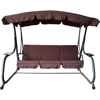 Zahradní houpačka Tempo Kondela Zahradní houpačka, hnědá/tmavě šedá, EILANA