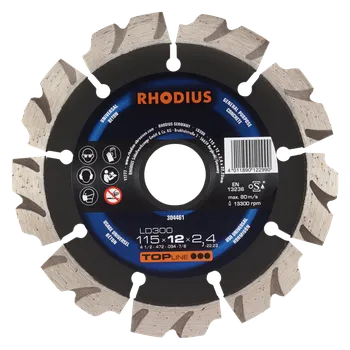 Řezný kotouč RHODIUS Diamantový řezný kotouč LD300 115 x 12,0 x 2,4 x 22,23 TOPline