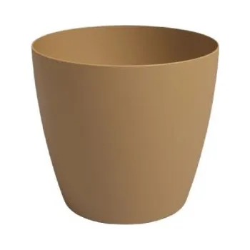 Obal na květináč Plastový obal na květináč SAN REMO, průměr 12.7 cm, okrový