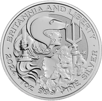 Royal Mint UK Britannia & Liberty stříbrná mince 1oz 2024