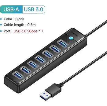 USB hub USB HUB | USB rozbočovač - USB A 7 Port 50CM