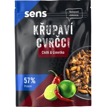 Sušené maso Sens Cvrčci Kořenění & Sladcí Chilli & Limetka 16g