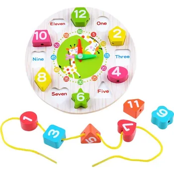 Dřevěná hračka RKToys Dřevěné vzdělávací hodiny