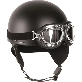 Helma na motorku MIL-TEC Retro motocyklová helma černá
