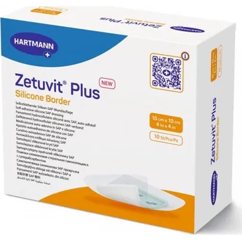 Plynová maska Hydropolymerové krytí Zetuvit Plus Silicone Border—16x26 cm, 10ks