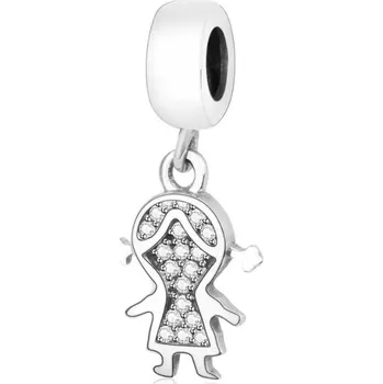 Přívěsek NUBIS® Visací stříbrný přívěsek korálek holčička - B0062