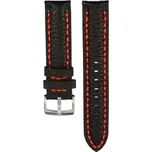 Kožený řemínek na hodinky 22 mm černý