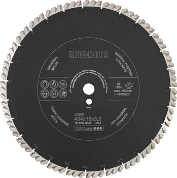 Řezný kotouč RHODIUS Diamantový řezný kotouč LD300 404 x 15,0 x 3,2 x 25,40* TOPline