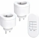 Solight dálkově ovládané zásuvky set 2 + 1, 2 zásuvky, 1 ovladač, learning code DY08