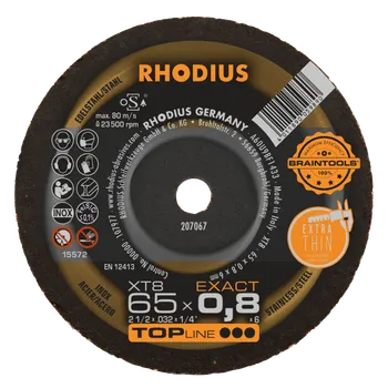 Řezný kotouč RHODIUS Extra tenký mini řezný kotouč XT8 EXACT MINI 65 x 0,8 x 6,00 TOPline