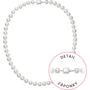 Náušnice Perlový náhrdelník z říčních perel se zapínáním z bílého 14 karátového zlata 822003.1/9268B bílý