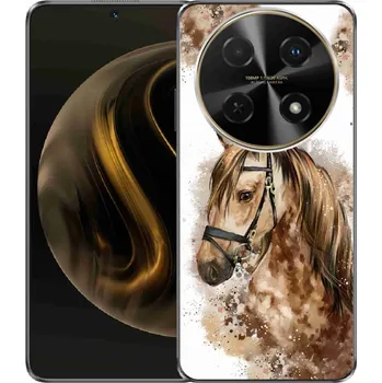 Pouzdro na mobilní telefon Gelový kryt mmCase na Huawei Nova 12i - hnědý kreslený kůň