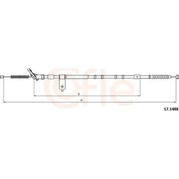 Auto-moto Tažné lanko, parkovací brzda COFLE 92.17.1488