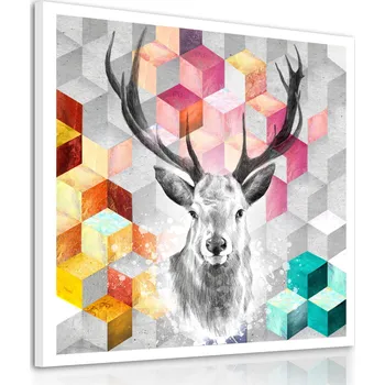 Obraz Obraz na plátně SCANDI DEER H 60x60 cm Ludesign