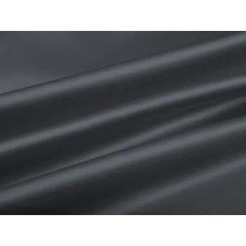 Látka polyesterový satén LUX-049 Antracitově šedá - šířka 150 cm