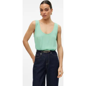 Dámské tričko Vero Moda dámské volné tílko Menny zelené Velikost: XS